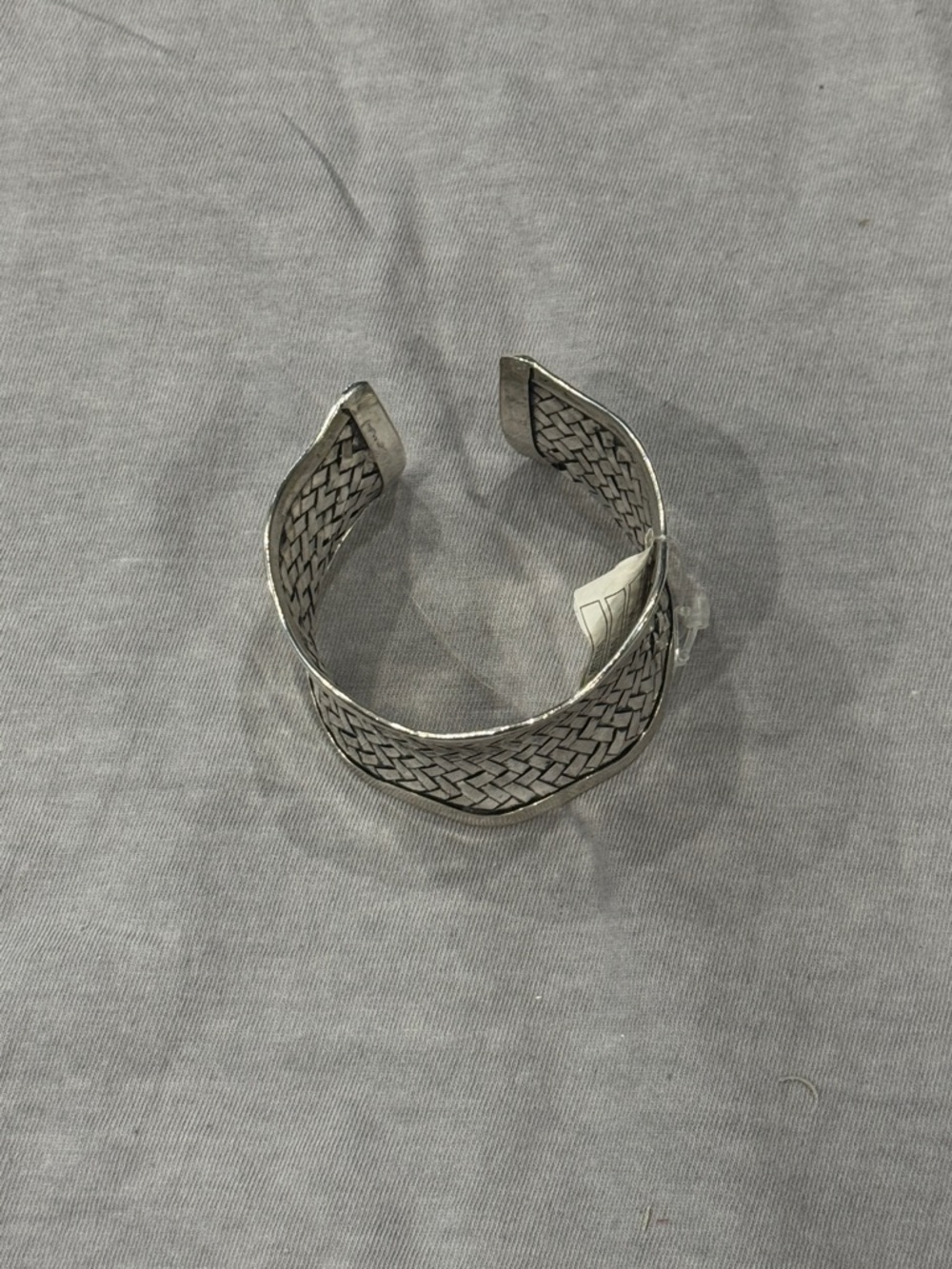 Silver Woven Cuff Bracelet
